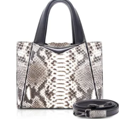 Ammoment - Vesper Bag Large in Python - Roccia - Luxury High Quality Leather Bag - Avvenice