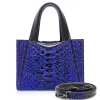 Ammoment - Vesper Bag Small in Python - NYX Blue - Luxury High Quality Leather Bag - Avvenice