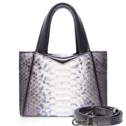 Ammoment - Vesper Bag Small in Python - Baikal Blue - Luxury High Quality Leather Bag - Avvenice
