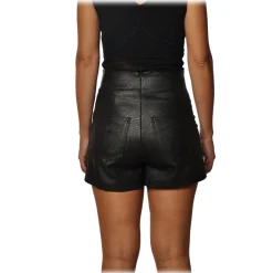 Aniye By - Faux Leather Shorts - Black - Pants - Made in Italy - Luxury Exclusive Collection - Avvenice