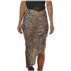 Aniye By - Sheath Skirt in Spotted Pattern - Black/Beige - Skirts - Made in Italy - Luxury Exclusive Collection - Avvenice