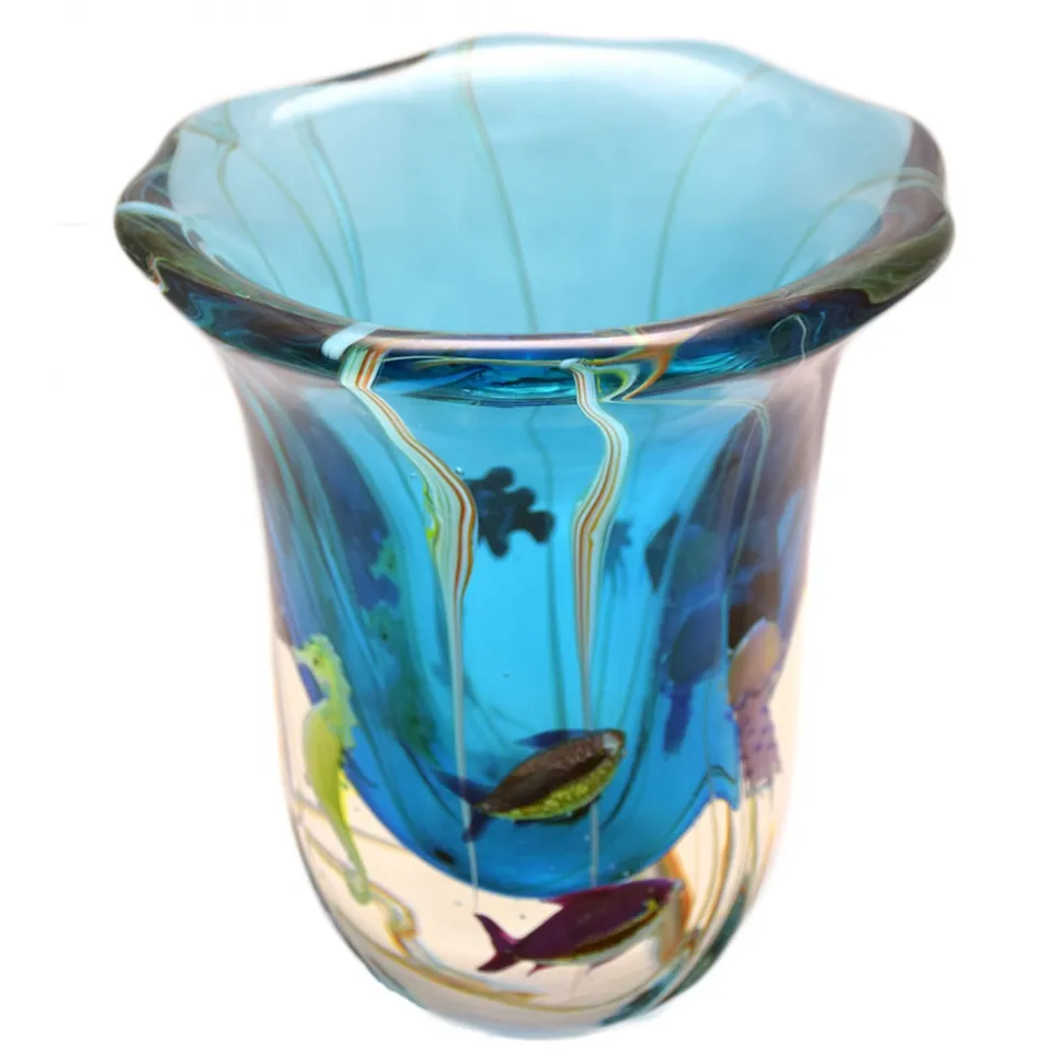 Ars Cenedese Murano - Acquamare Modern Vase - Handcrafted Venetian Vase Handmade by Venetian Glassmasters - High Quality Luxury - Avvenice