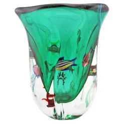 Ars Cenedese Murano - Acquario Modern Vase - Handcrafted Venetian Vase Handmade by Venetian Glassmasters - High Quality Luxury - Avvenice
