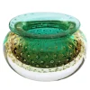 Ars Cenedese Murano - Bollinato Bown 24k Gold - Green Normal - Venetian Vase Handmade by Venetian Glassmasters - Luxury - Avvenice