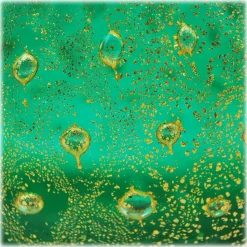 Ars Cenedese Murano - Bollinato Bown 24k Gold - Green Normal - Venetian Vase Handmade by Venetian Glassmasters - Luxury - Avvenice