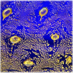 Ars Cenedese Murano - Bollinato Bown 24k Gold - Blue Normal - Venetian Vase Handmade by Venetian Glassmasters - Luxury - Avvenice