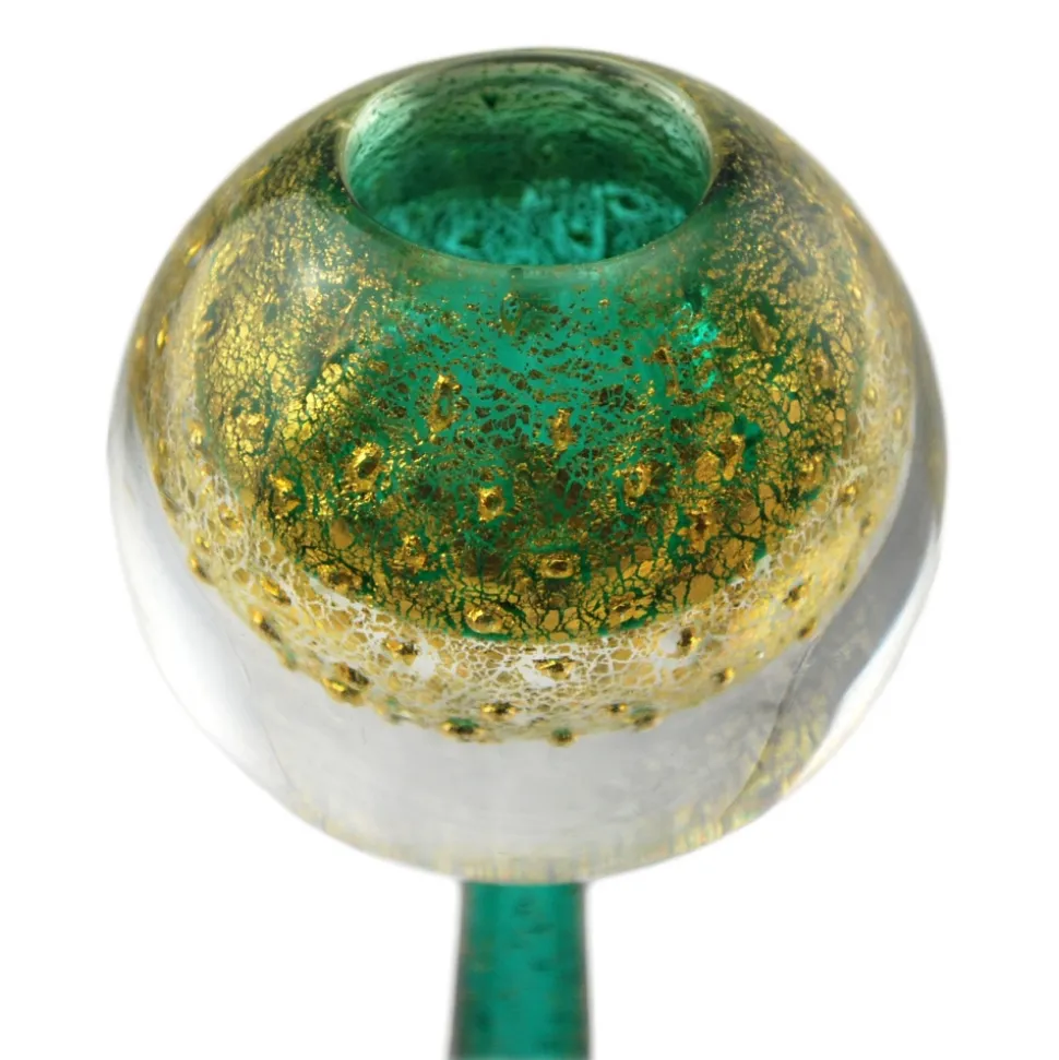 Ars Cenedese Murano - Set of Sommerso Candlesticks - Bollinato Gold - Candlesticks Handmade by Venetian Glassmasters - Luxury - Avvenice