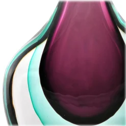 Ars Cenedese Murano - Sommerso Bottle - Amethyst - Handcrafted Venetian Vase Handmade by Venetian Glassmasters - Luxury - Avvenice
