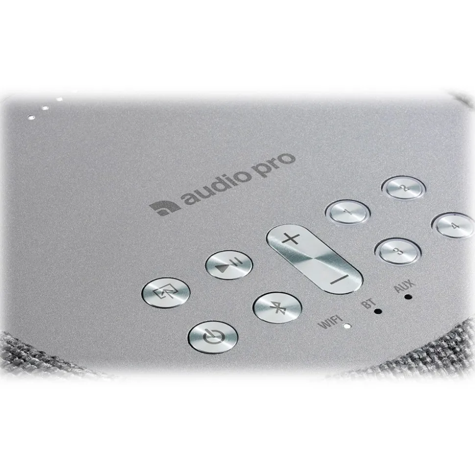 Audio Pro - A10 - Light Grey - Softly Shaped Multiroom Speaker - Airplay, Bluetooth, Wireless, AUX, WiFi - Avvenice