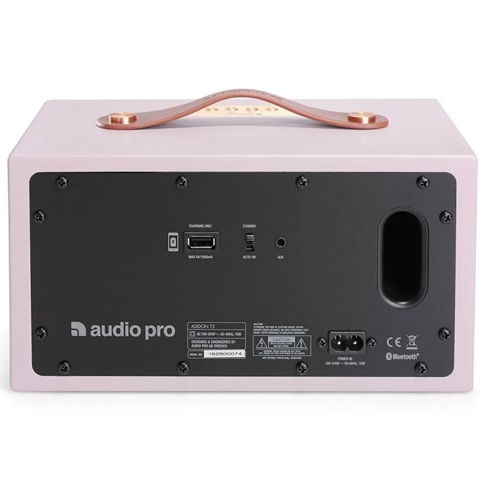 Audio Pro - Addon T5 - Pink - High Quality Speaker - Powered Wireless Speaker - USB, Stereo, Bluetooth, Wireless - Avvenice