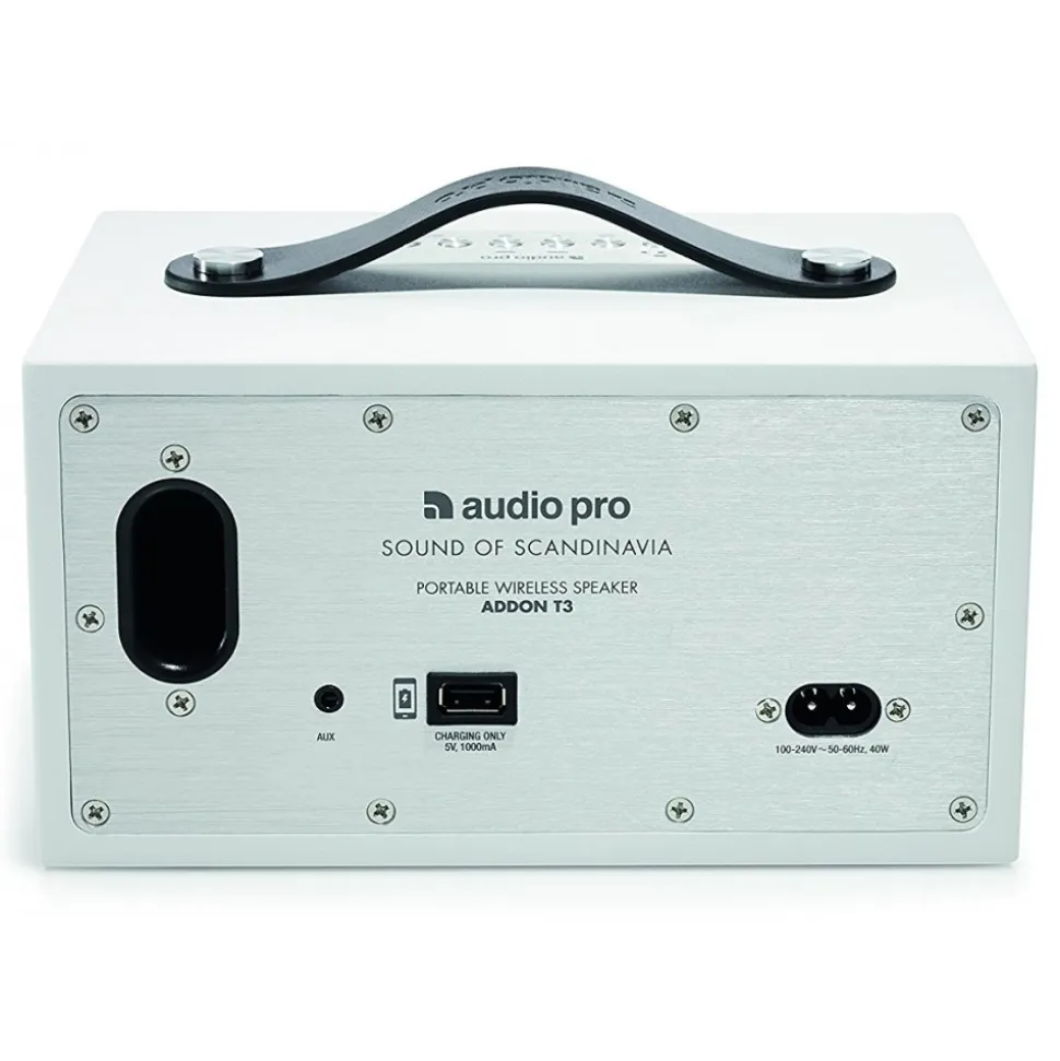 Audio Pro - Addon T3 - White - High Quality Speaker - Wireless Portable Speaker - USB, Stereo, Bluetooth, Wireless - Avvenice