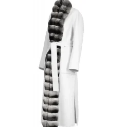 Avvenice - Annie - Cashmere and Chinchilla Coat - Loro Piana Cashmere - Furs - Coats - Luxury Exclusive Collection - Avvenice