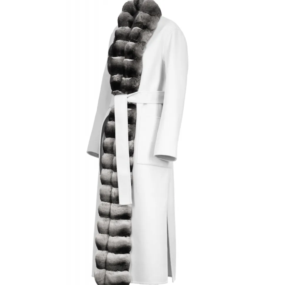 Avvenice - Annie - Cashmere and Chinchilla Coat - Loro Piana Cashmere - Furs - Coats - Luxury Exclusive Collection - Avvenice