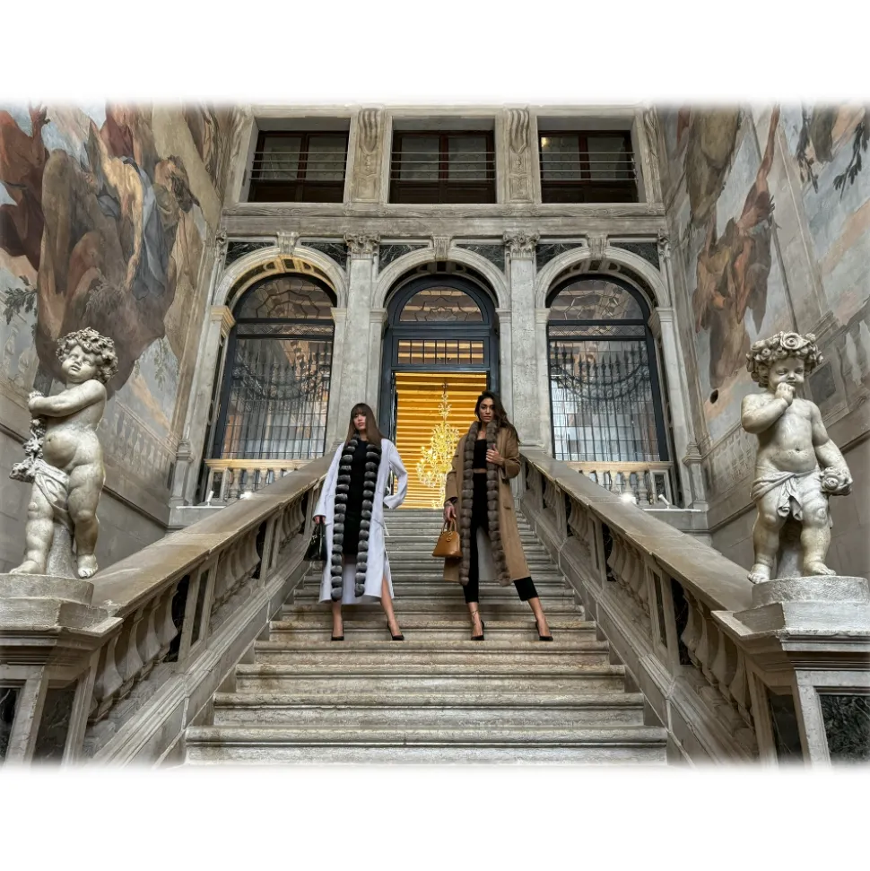 Avvenice - Annie - Cashmere and Chinchilla Coat - Loro Piana Cashmere - Furs - Coats - Luxury Exclusive Collection - Avvenice