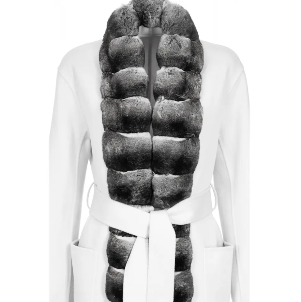 Avvenice - Annie - Cashmere and Chinchilla Coat - Loro Piana Cashmere - Furs - Coats - Luxury Exclusive Collection - Avvenice