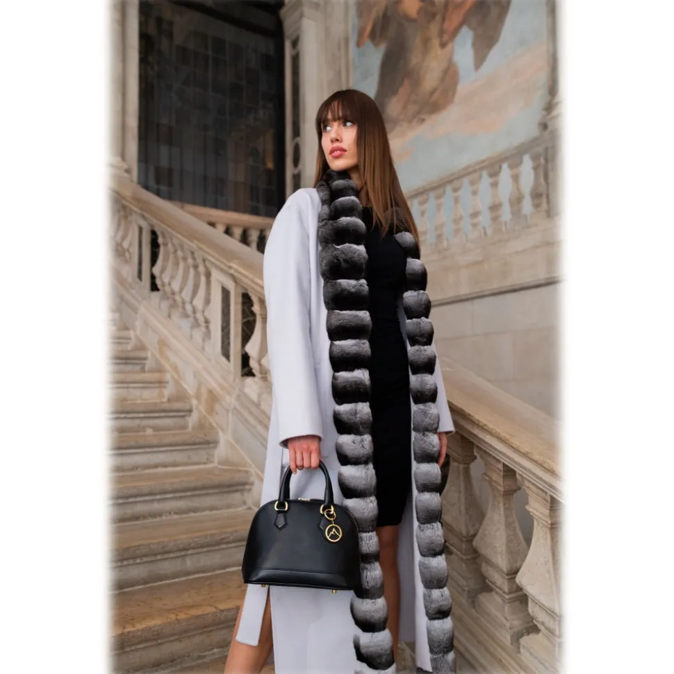 Avvenice - Annie - Cashmere and Chinchilla Coat - Loro Piana Cashmere - Furs - Coats - Luxury Exclusive Collection - Avvenice