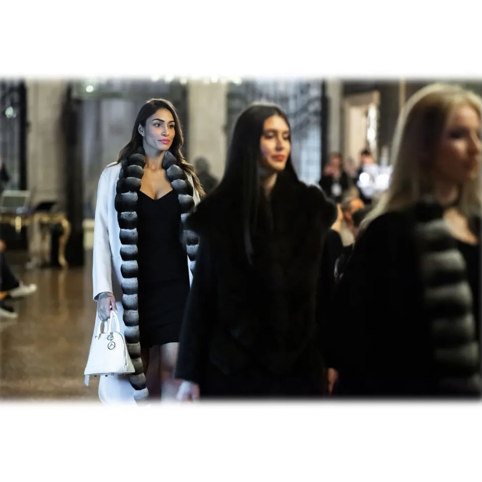 Avvenice - Annie - Cashmere and Chinchilla Coat - Loro Piana Cashmere - Furs - Coats - Luxury Exclusive Collection - Avvenice