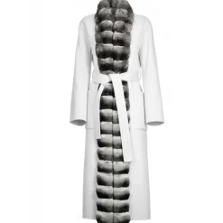 Avvenice - Annie - Cashmere and Chinchilla Coat - Loro Piana Cashmere - Furs - Coats - Luxury Exclusive Collection - Avvenice