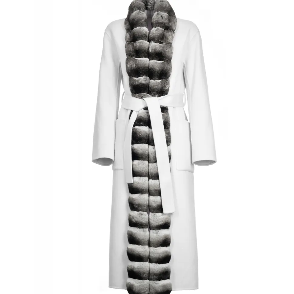 Avvenice - Annie - Cashmere and Chinchilla Coat - Loro Piana Cashmere - Furs - Coats - Luxury Exclusive Collection - Avvenice