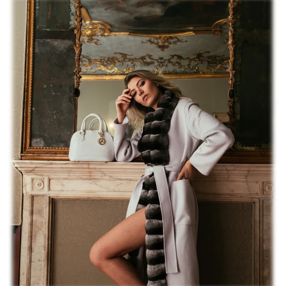Avvenice - Annie - Cashmere and Chinchilla Coat - Loro Piana Cashmere - Furs - Coats - Luxury Exclusive Collection - Avvenice