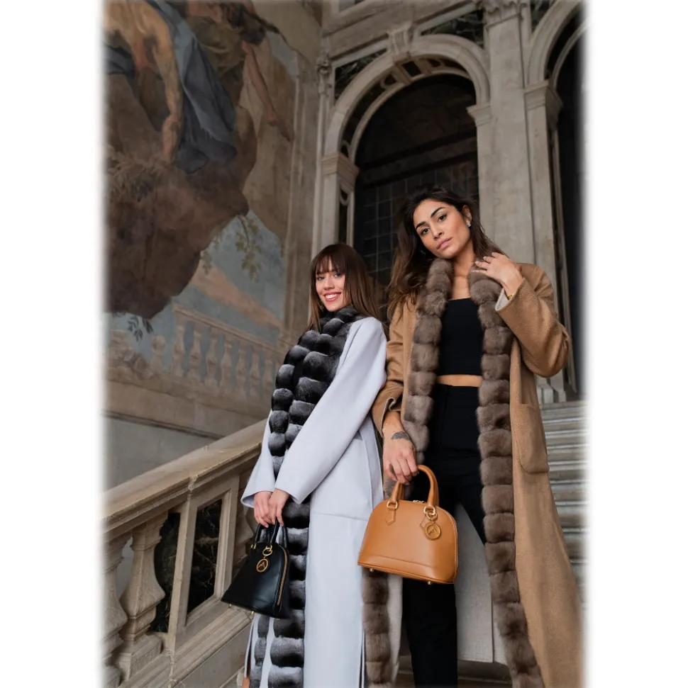 Avvenice - Annie - Cashmere and Chinchilla Coat - Loro Piana Cashmere - Furs - Coats - Luxury Exclusive Collection - Avvenice