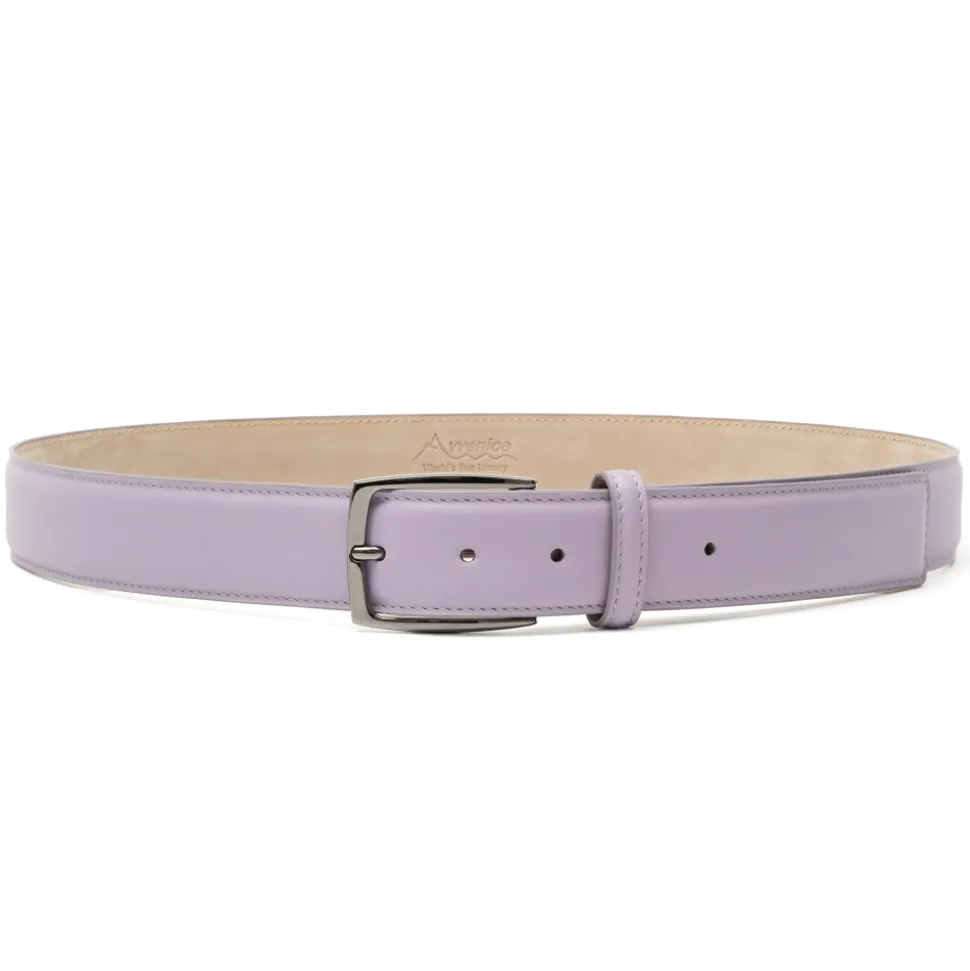 Avvenice - Astrea - Premium Leather Belt - Lilac - Handmade in Italy - Exclusive Luxury Collection - Avvenice