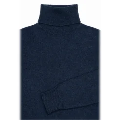 Avvenice - Athus - Man Loro Piana Cashmere Turtleneck Sweater - Blue - Knitwear - Luxury Exclusive Collection - Avvenice