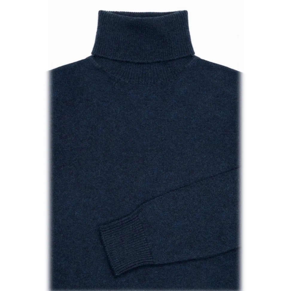 Avvenice - Athus - Man Loro Piana Cashmere Turtleneck Sweater - Blue - Knitwear - Luxury Exclusive Collection - Avvenice