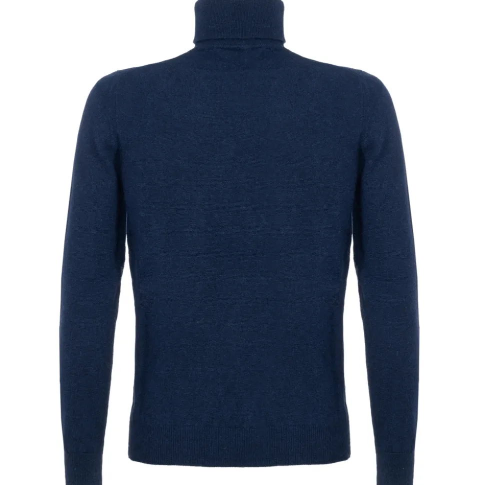 Avvenice - Athus - Man Loro Piana Cashmere Turtleneck Sweater - Blue - Knitwear - Luxury Exclusive Collection - Avvenice