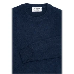 Avvenice - Athus - Man Loro Piana Cashmere Crew Neck Sweater - Blue - Knitwear - Luxury Exclusive Collection - Avvenice
