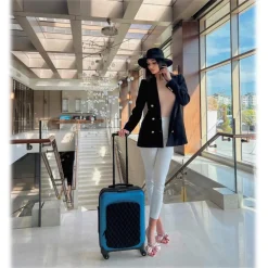 Avvenice - Aura - Aluminum and Carbon Fiber Trolley - Light Blue - Handmade in Italy - Exclusive Luxury Collection - Avvenice
