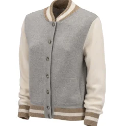 Avvenice - Bomberinbo - Loro Piana Cashmere Tricolor Sweater - Grey Beige Cream  - Knitwear - Luxury Exclusive Collection - Avvenice