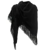 Avvenice - Cape - Precious Cashmere Keffiyeh - Black - Handmade in Italy - Exclusive Luxury Collection - Avvenice