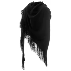 Avvenice - Cape - Precious Cashmere Keffiyeh - Black - Handmade in Italy - Exclusive Luxury Collection - Avvenice