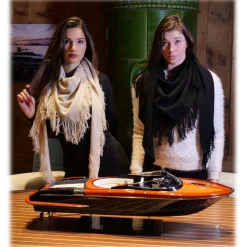 Avvenice - Cape - Precious Cashmere Keffiyeh - Black - Handmade in Italy - Exclusive Luxury Collection - Avvenice