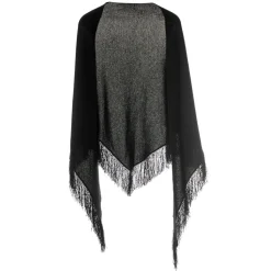 Avvenice - Cape - Precious Cashmere Keffiyeh - Black - Handmade in Italy - Exclusive Luxury Collection - Avvenice