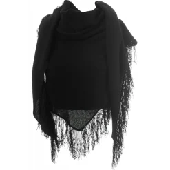 Avvenice - Cape - Precious Cashmere Keffiyeh - Black - Handmade in Italy - Exclusive Luxury Collection - Avvenice