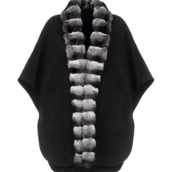 Avvenice - Claire - Cashmere and Chinchilla Cape - Loro Piana Cashmere - Furs - Coats - Luxury Exclusive Collection - Avvenice