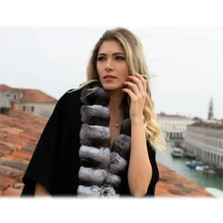 Avvenice - Claire - Cashmere and Chinchilla Cape - Loro Piana Cashmere - Furs - Coats - Luxury Exclusive Collection - Avvenice