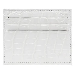 Avvenice - Crocodile Credit Card Holder - Pearly White - Handmade in Italy - Exclusive Luxury Collection - Avvenice