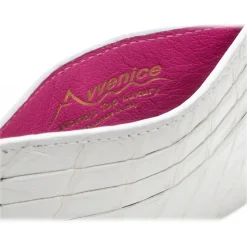 Avvenice - Crocodile Credit Card Holder - Pearly White - Handmade in Italy - Exclusive Luxury Collection - Avvenice