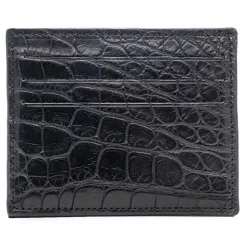 Avvenice - Crocodile Credit Card Holder - Black - Handmade in Italy - Exclusive Luxury Collection - Avvenice