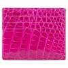 Avvenice - Crocodile Credit Card Holder - Pearly Fuchsia - Handmade in Italy - Exclusive Luxury Collection - Avvenice