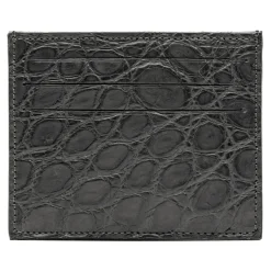 Avvenice - Crocodile Credit Card Holder - Anthracite - Handmade in Italy - Exclusive Luxury Collection - Avvenice