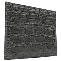 Avvenice - Crocodile Credit Card Holder - Anthracite - Handmade in Italy - Exclusive Luxury Collection - Avvenice