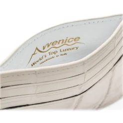 Avvenice - Crocodile Credit Card Holder - Himalaya - Handmade in Italy - Exclusive Luxury Collection - Avvenice