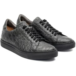 Avvenice - Crocodile Sneakers - Anthracite - Handmade in Italy - Exclusive Luxury Collection - Avvenice