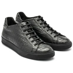 Avvenice - Crocodile Sneakers - Black - Handmade in Italy - Exclusive Luxury Collection - Avvenice