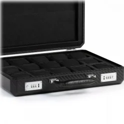 Avvenice - Evo - Watch Case - Carbon Fiber Briefcase - Black - Handmade in Italy - Exclusive Luxury Collection - Avvenice