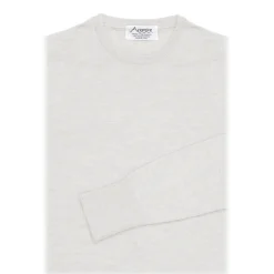 Avvenice - Finis - Man Loro Piana Extrafine Cashmere Crew Neck Sweater - White - Knitwear - Luxury Exclusive Collection - Avvenice